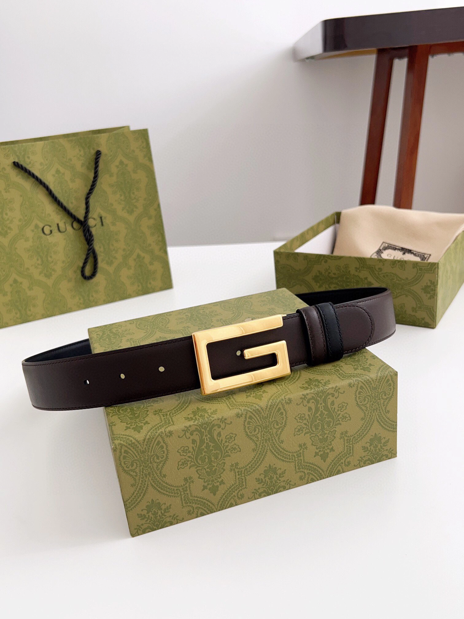 Barbara--626974-AP0BG-1062 reversible Calfskin 3.5cm item:D-S000A1944R